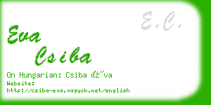 eva csiba business card